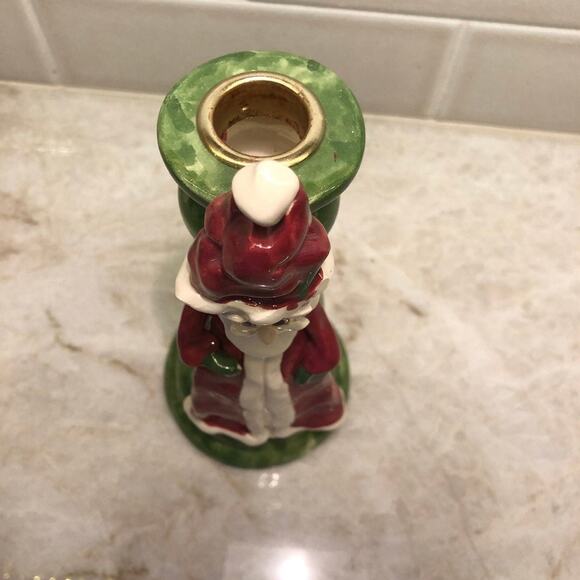 Santa Claus Christmas candlestick holder The Clayton Dickson Co. Canada 9” - Picture 5 of 10